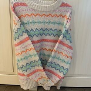 Colorful Patterned Women's Sweater